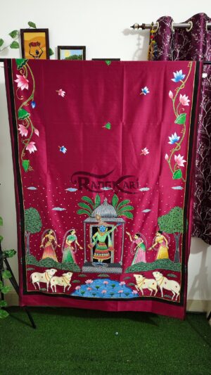 shrinayika hand painted shrinathji saree