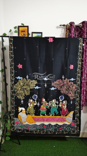 boita rasa hand painted pattachitra silk saree