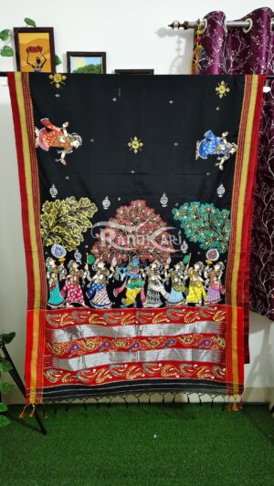 shyam raas hand painted ilkal saree