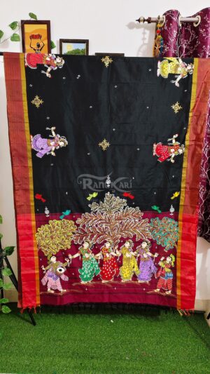 leelabati handpainted pattachitra saree