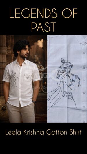 aksharkaar hand painted odia alphabet khadi half shirt copy