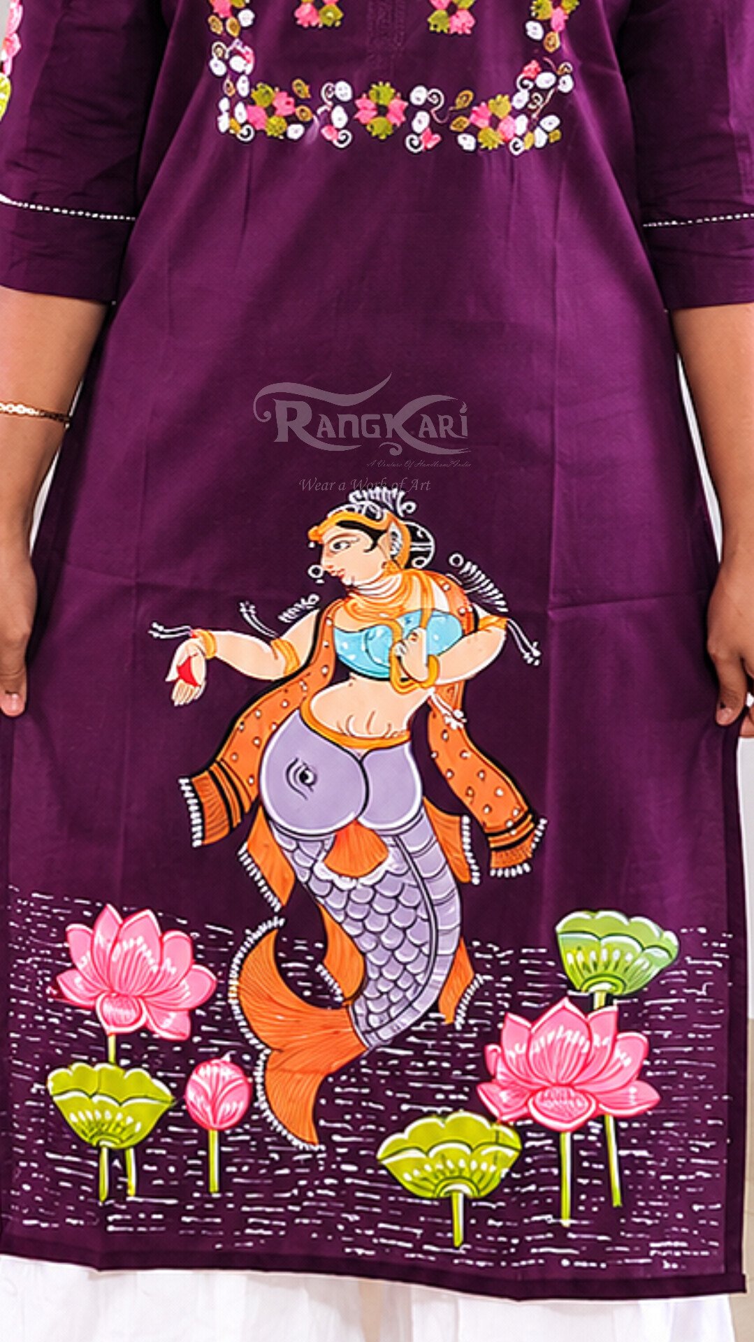 2026/06/1000661359.jpg neelambari hand painted patachitra silk kurti mermaid design copy